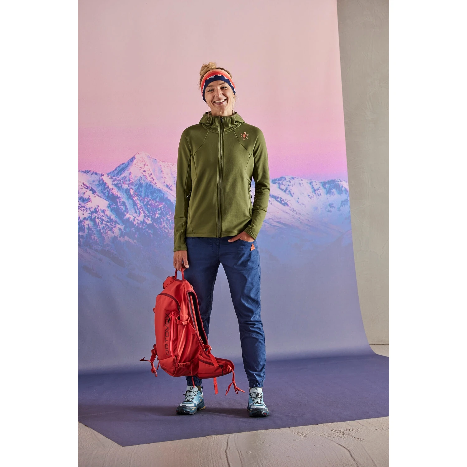 Maloja DuronM. Women's Mountain Fleece Jacket - Moss Multi 0562 5 Maloja DuronM. Women's Mountain Fleece Jacket - Moss Multi 0562 - Image 3