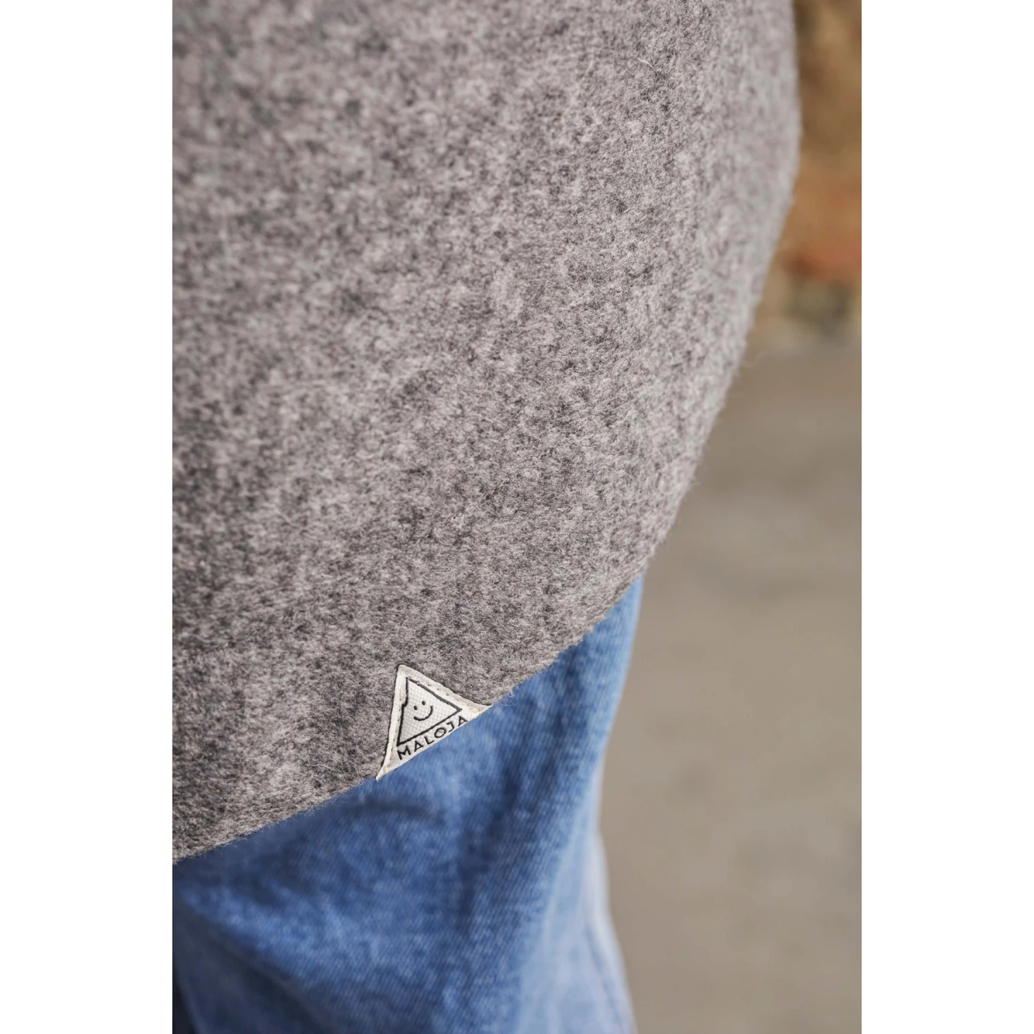 Maloja LupiciaM. Alpine Wool Women's Coat - Grey Melange 0114 7 Maloja LupiciaM. Alpine Wool Women's Coat - Grey Melange 0114 - Image 5