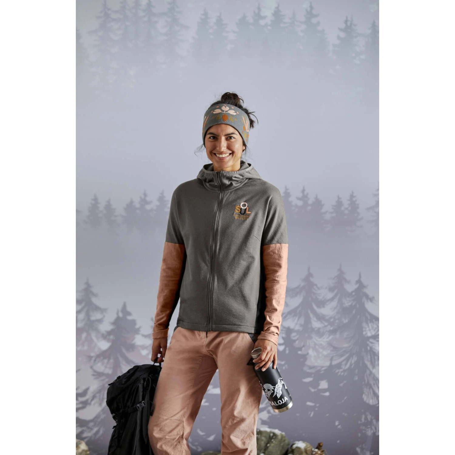 Maloja MalveneuleM. Women's Hooded Fleece Jacket - Moonless 0817 5 Maloja MalveneuleM. Women's Hooded Fleece Jacket - Moonless 0817 - Image 3