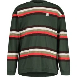 Maloja TschirgantM. Heavy Cotton Longsleeve - Deep Forest Stripe 8797